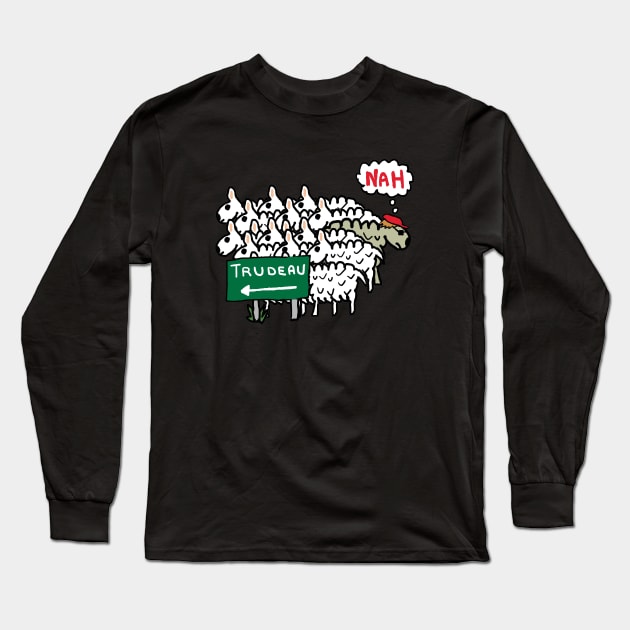 Anti Trudeau Long Sleeve T-Shirt by Mark Ewbie